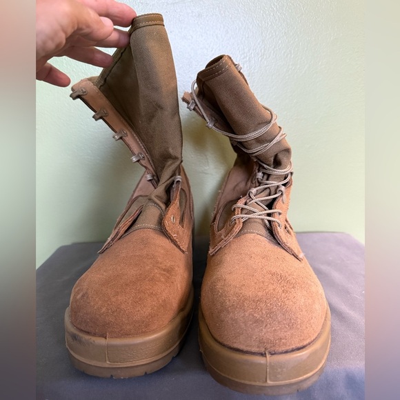 Belleville USMC Hot Weather Steel Toe Boots 550ST Brown Leather Size 11 W - Picture 2 of 9